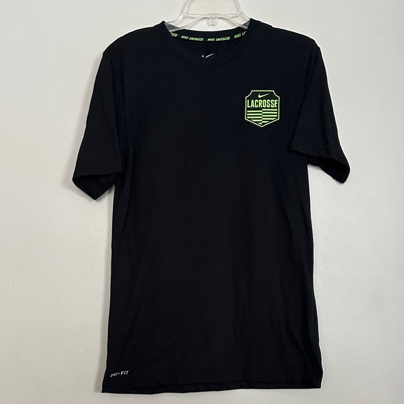 Nike men Black & Green Dri Fit Lacrosse workout tshirt - Picture 1 of 10